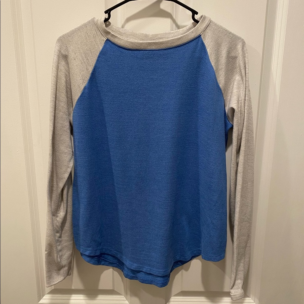 SO Long Sleeve Light Blue Baseball Tee